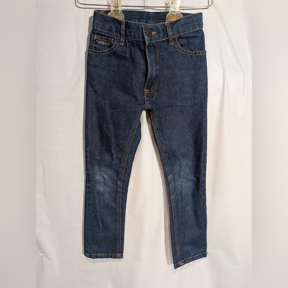 U.S. Polo Assn. dark wash denim jeans. Boys size 5.